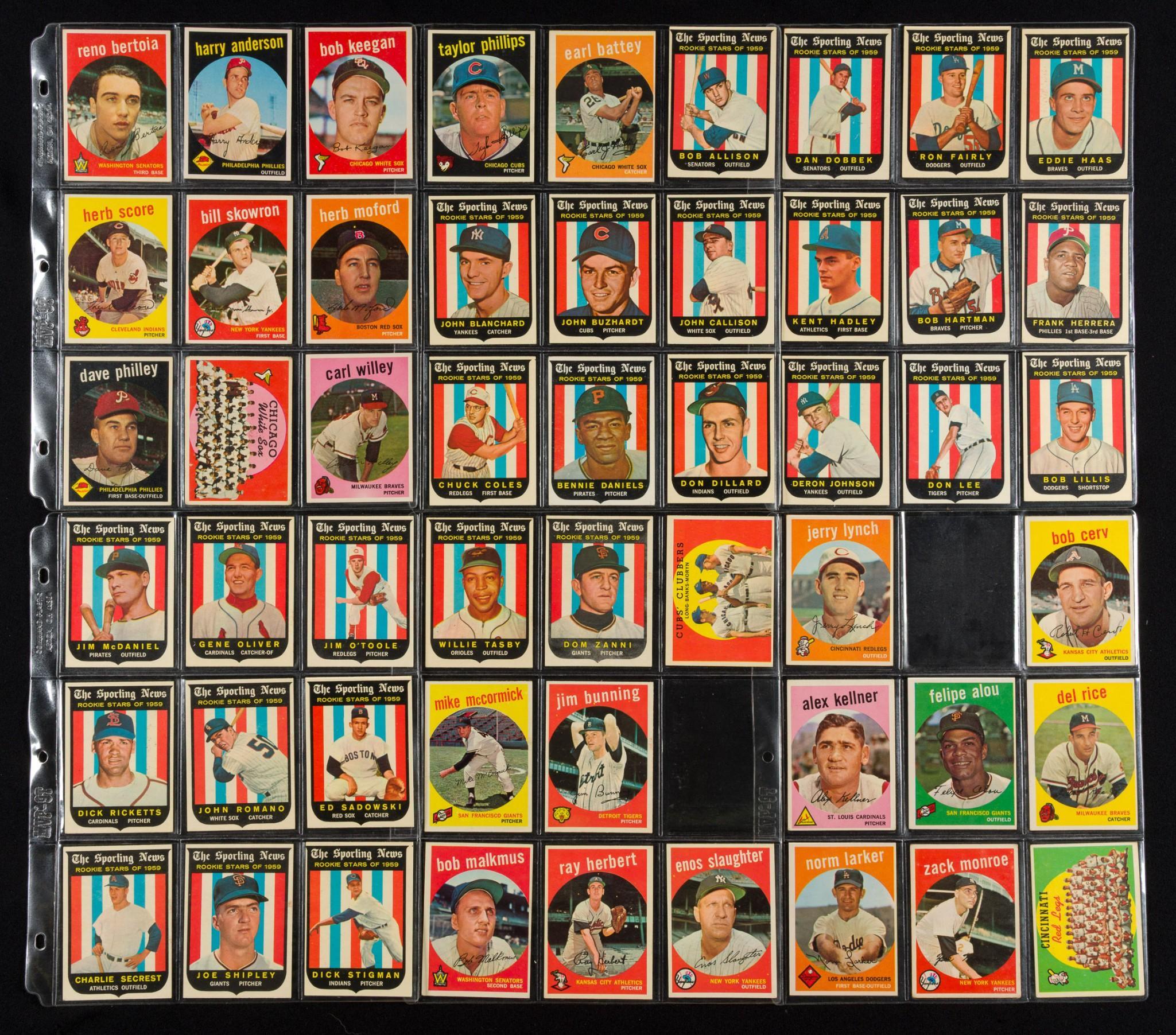 Approximately 298 1950's Topps Baseball Cards