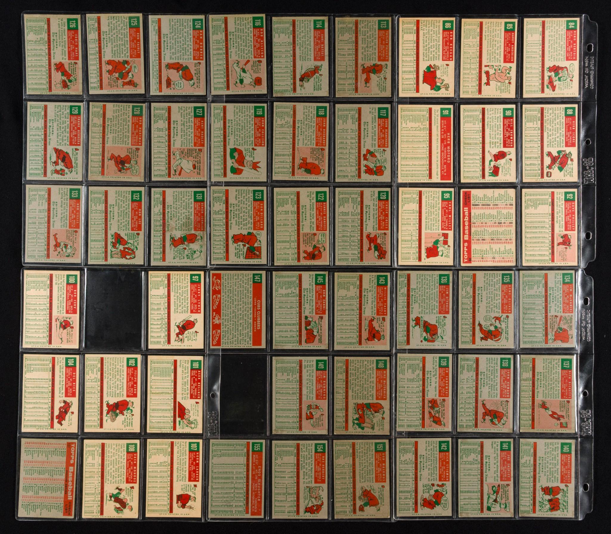 Approximately 298 1950's Topps Baseball Cards