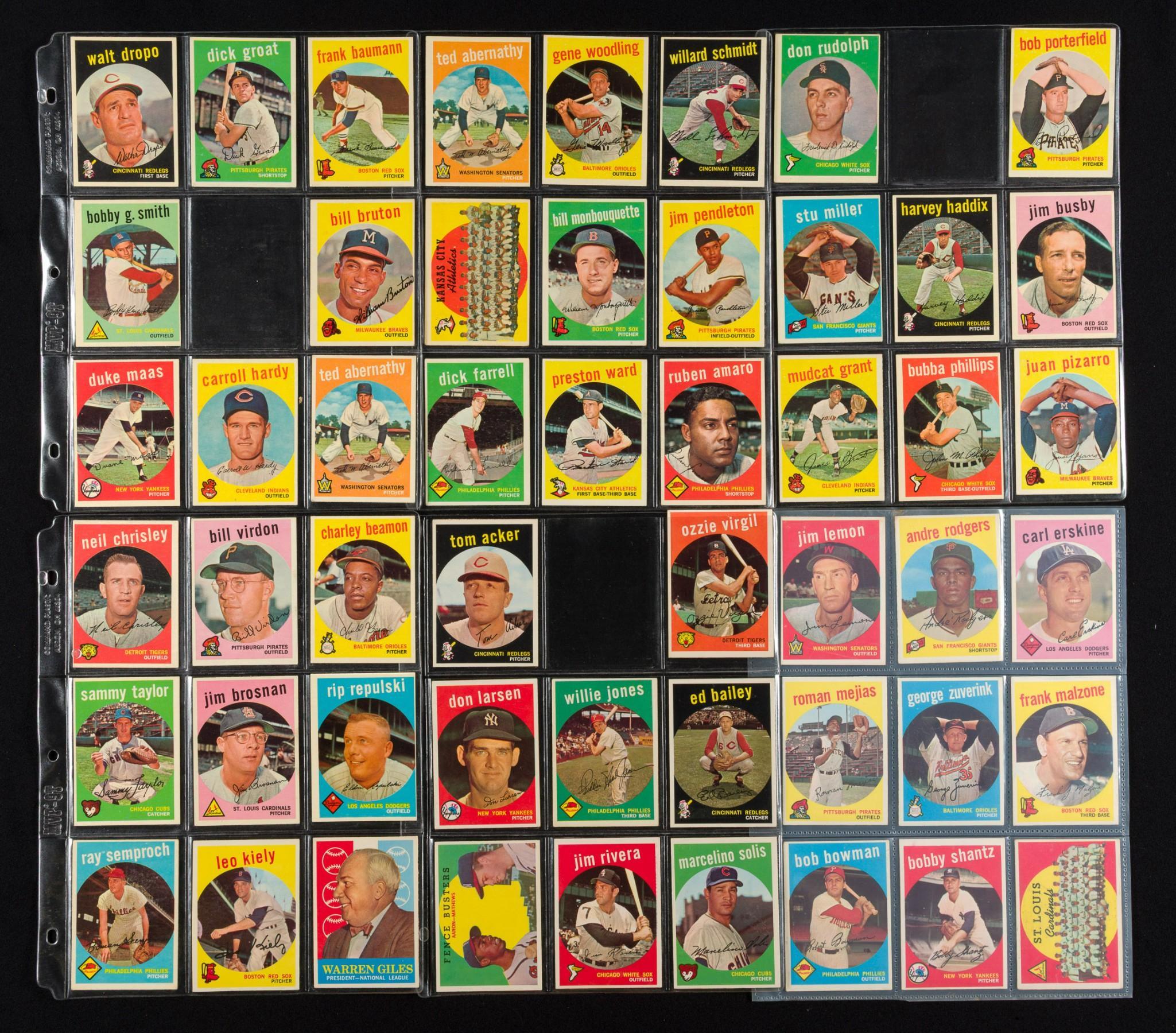 Approximately 298 1950's Topps Baseball Cards