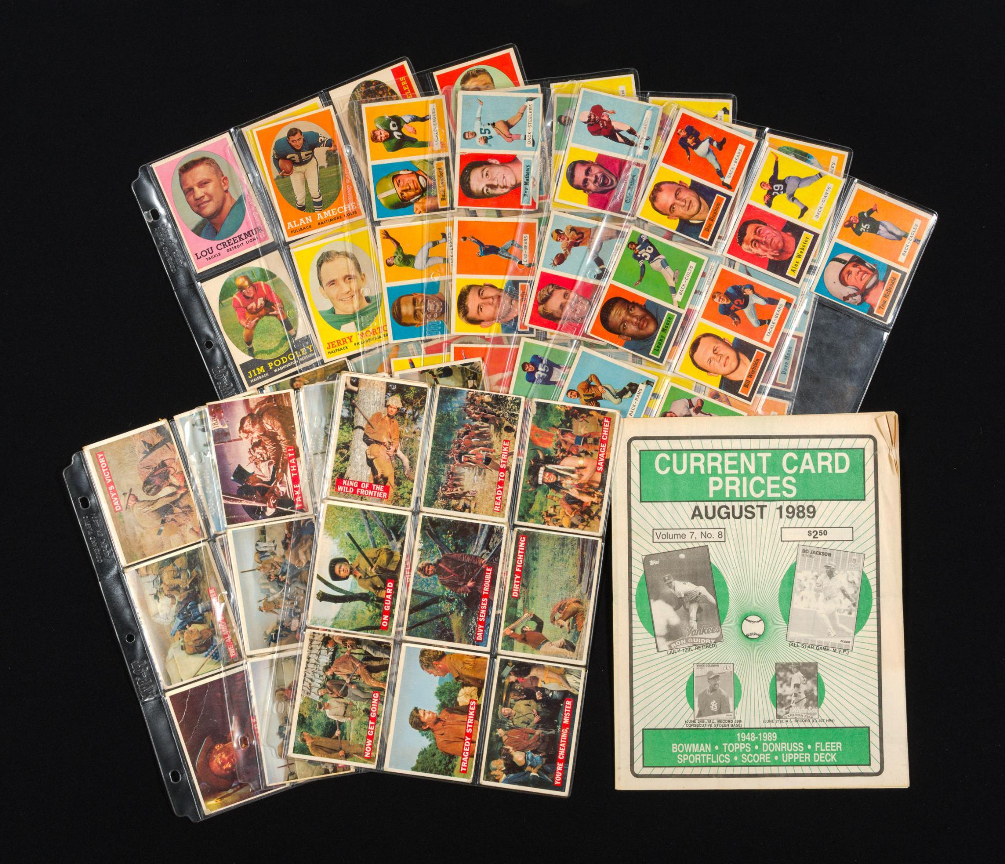 1950's Topps Football And Davy Crockett