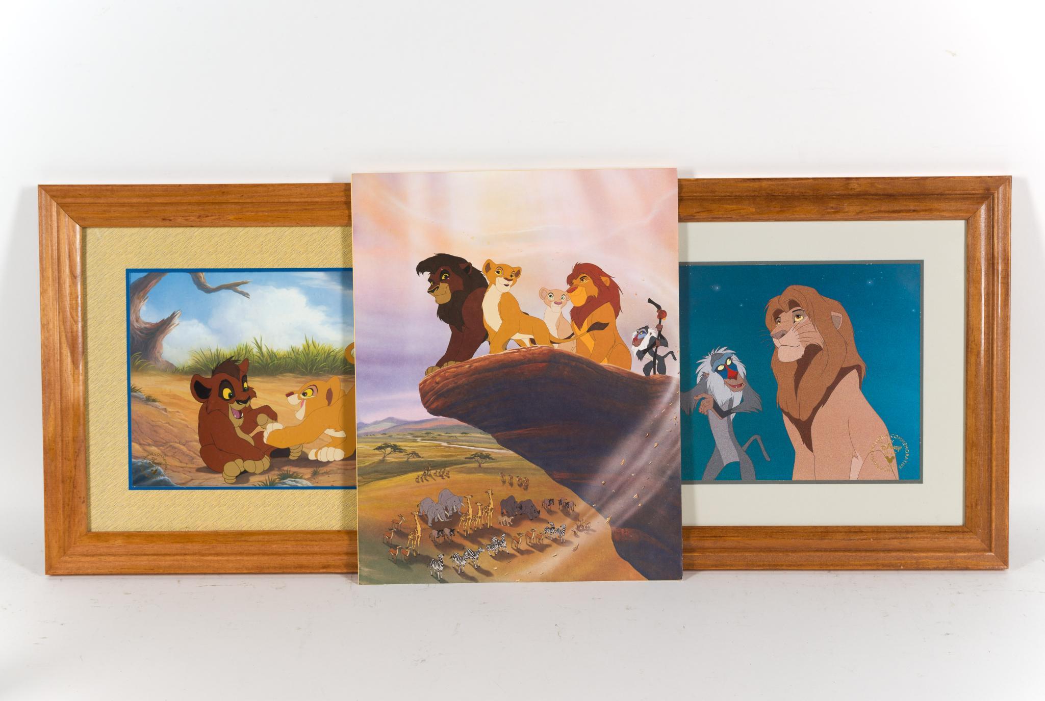 2 Disney Lion King Lithographs