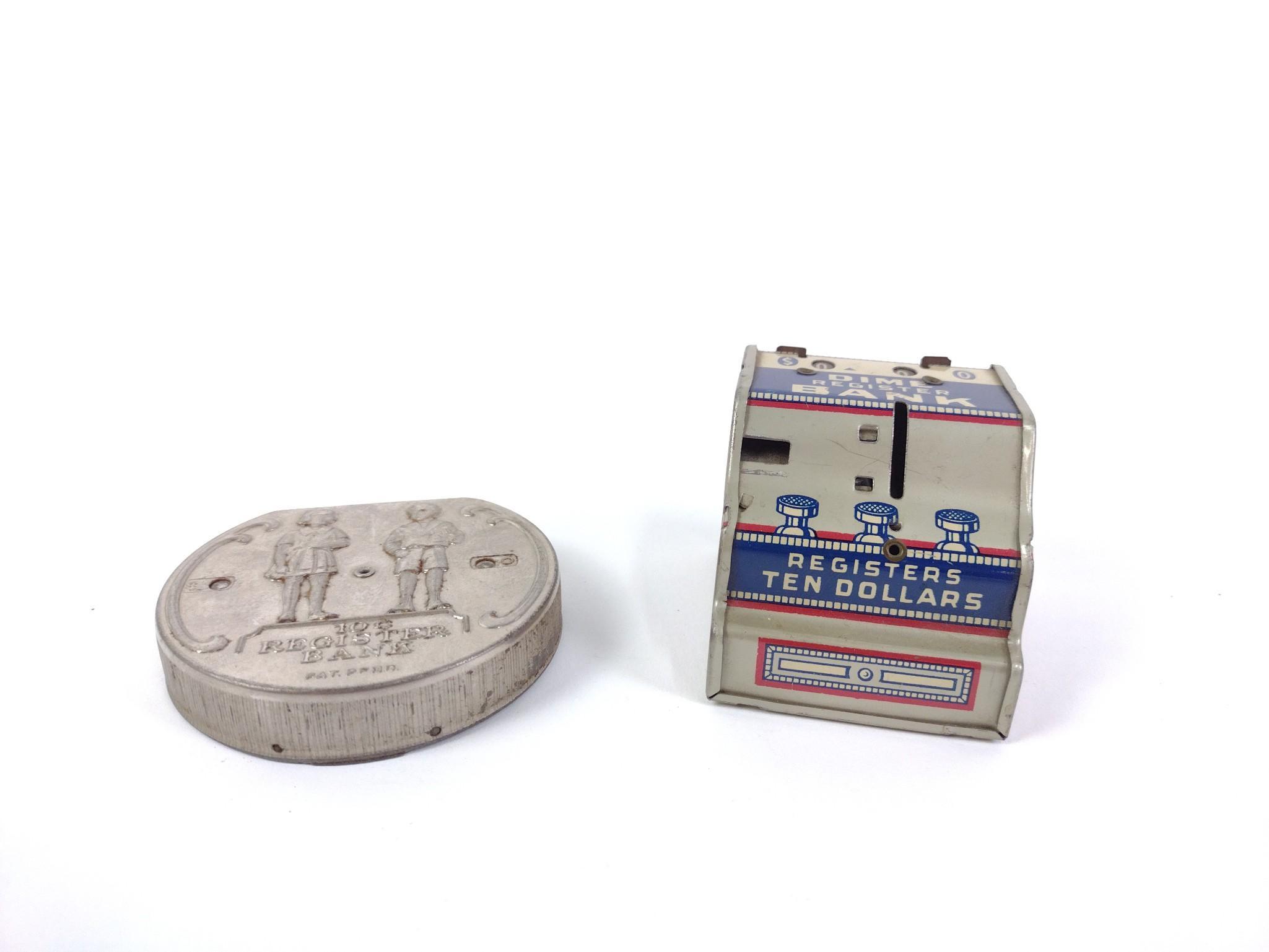 2 Antique Dime Register Banks