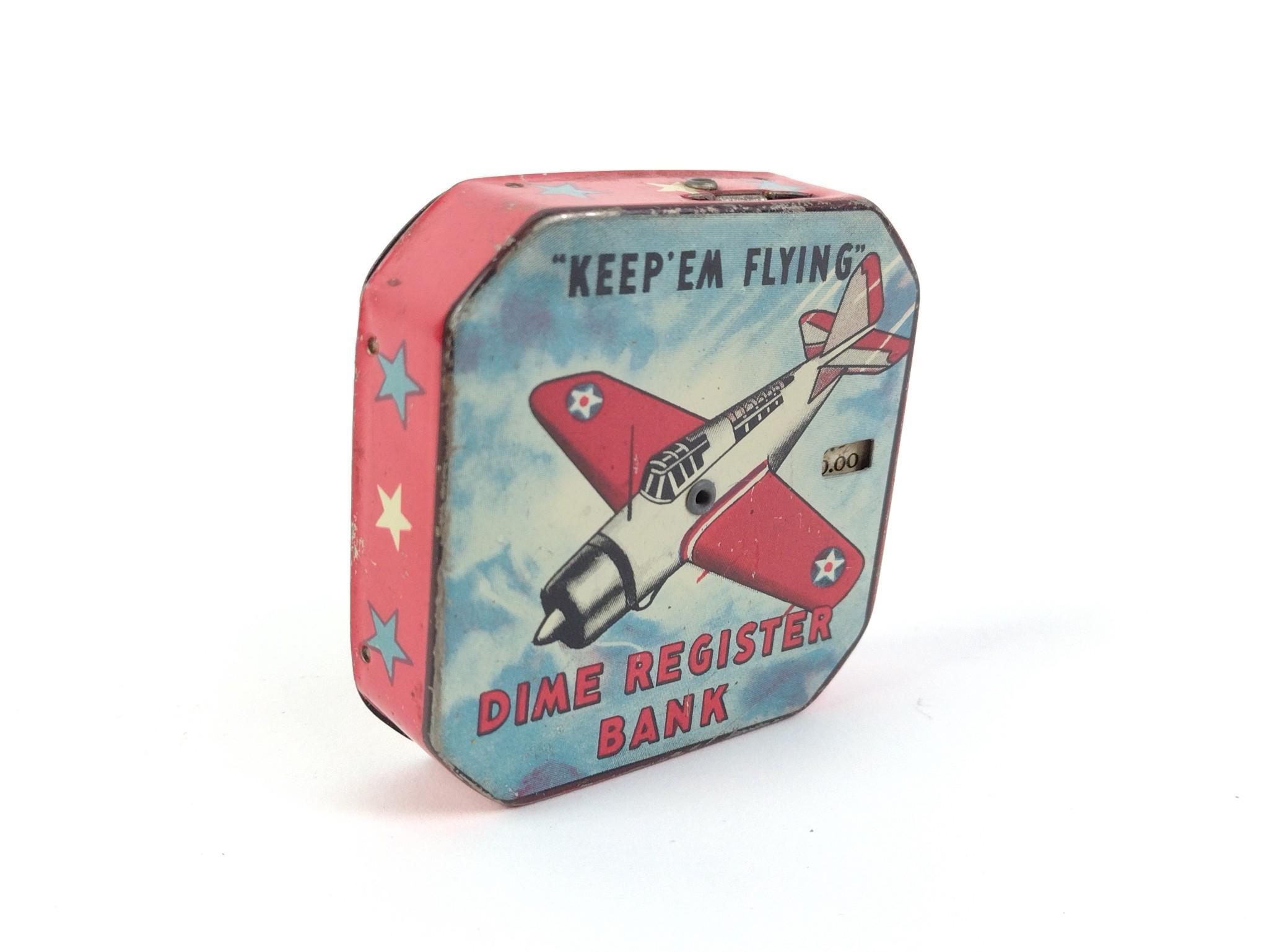 "Keep 'Em Flying" Dime Register Bank