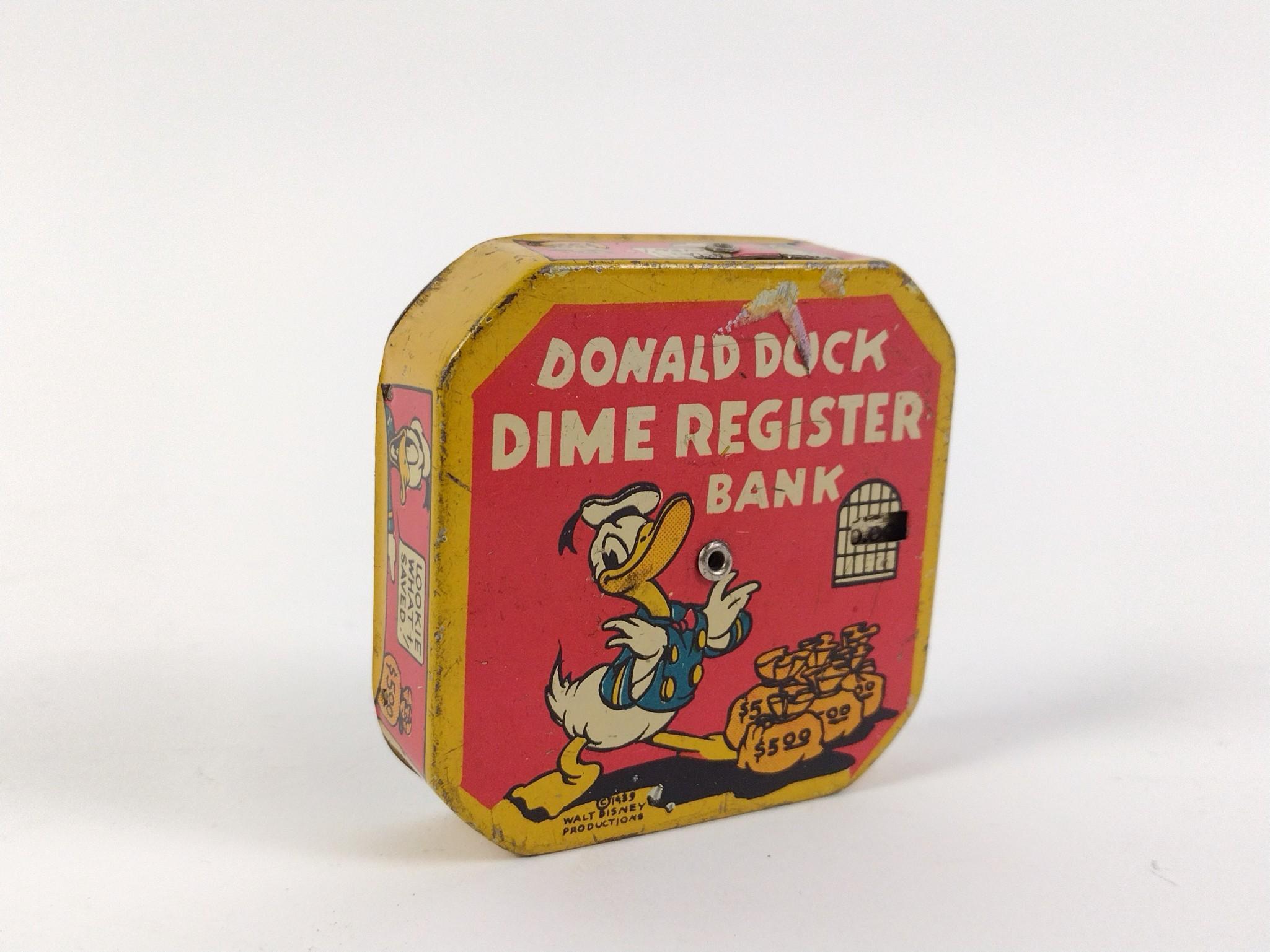 Donald Duck Dime Register Bank