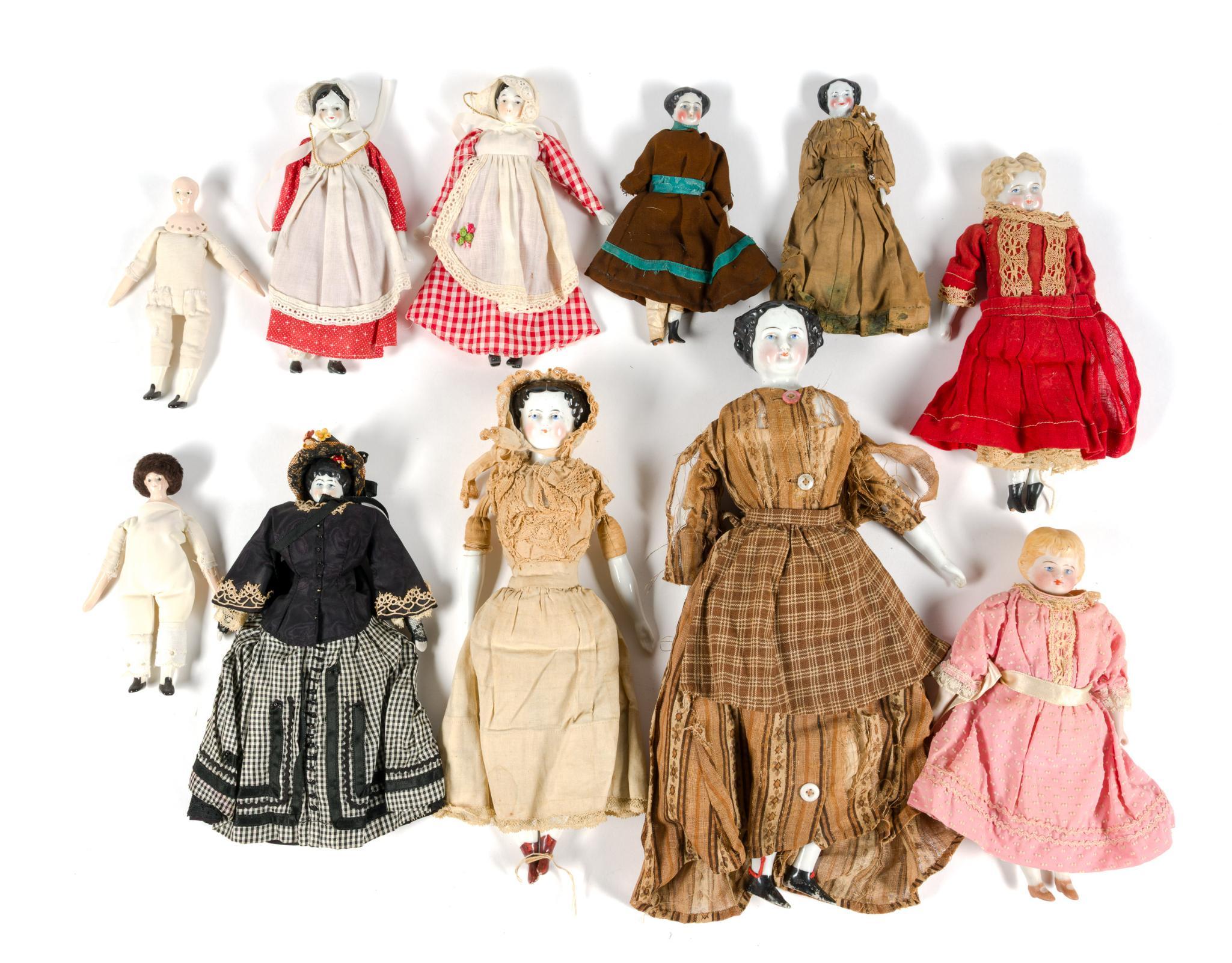 Porcelain, Bisque, and Jointed Dolls