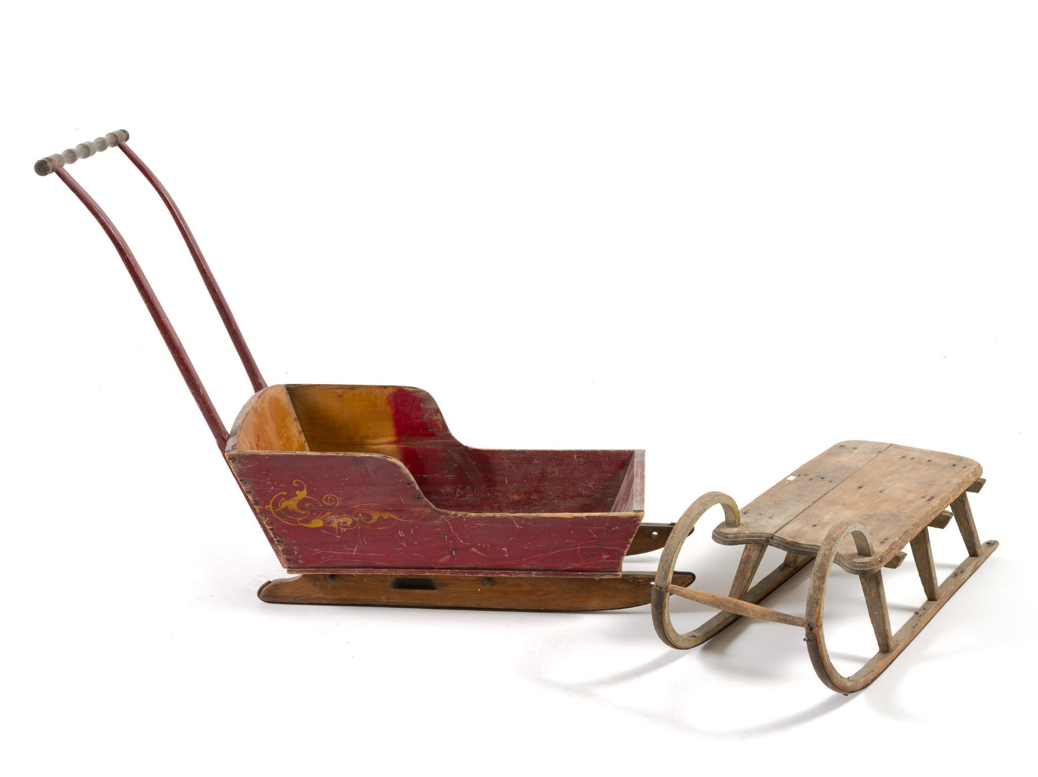2 Antique Primitive Sleds