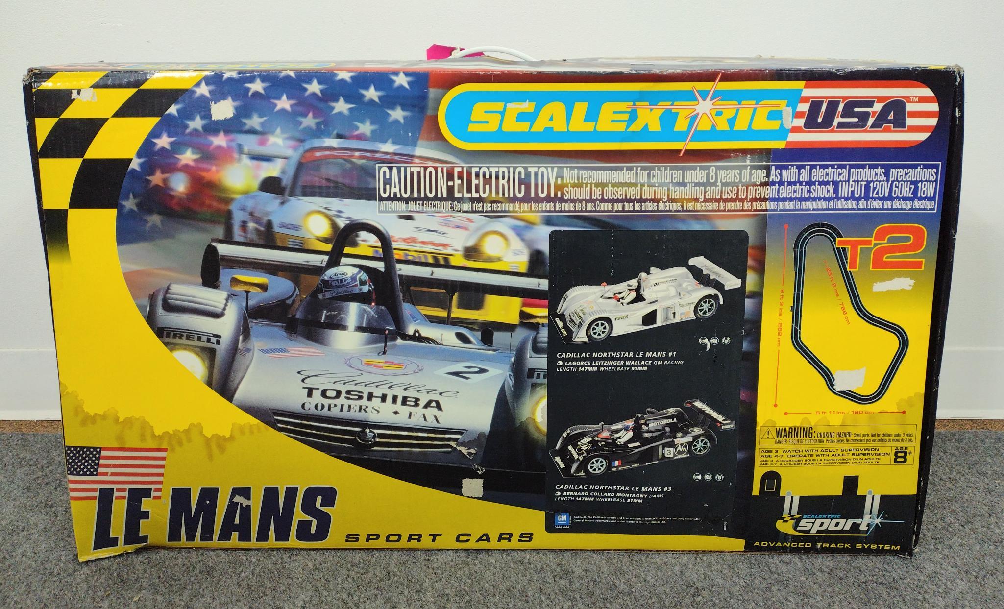 Scalextric USA Le Mans Sport Car T2 Slot Car Race Track Set