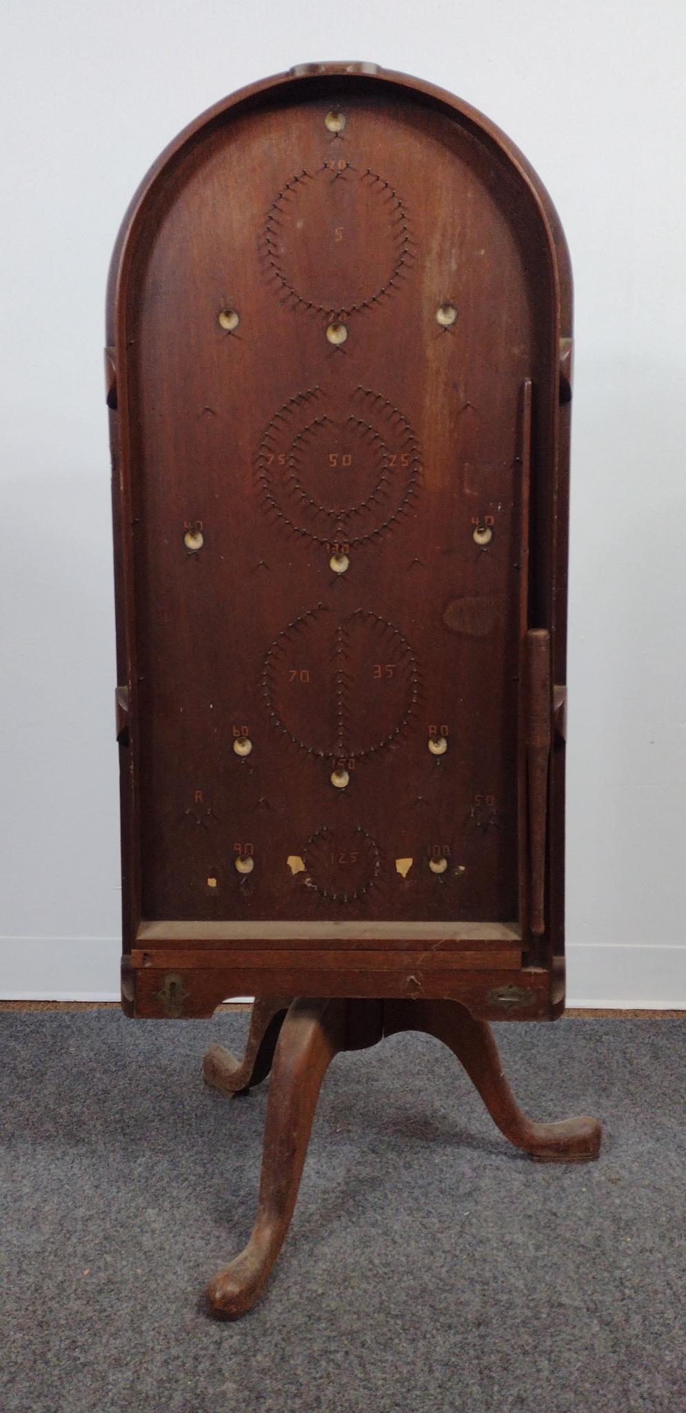 Antique Pinball Board on Stand