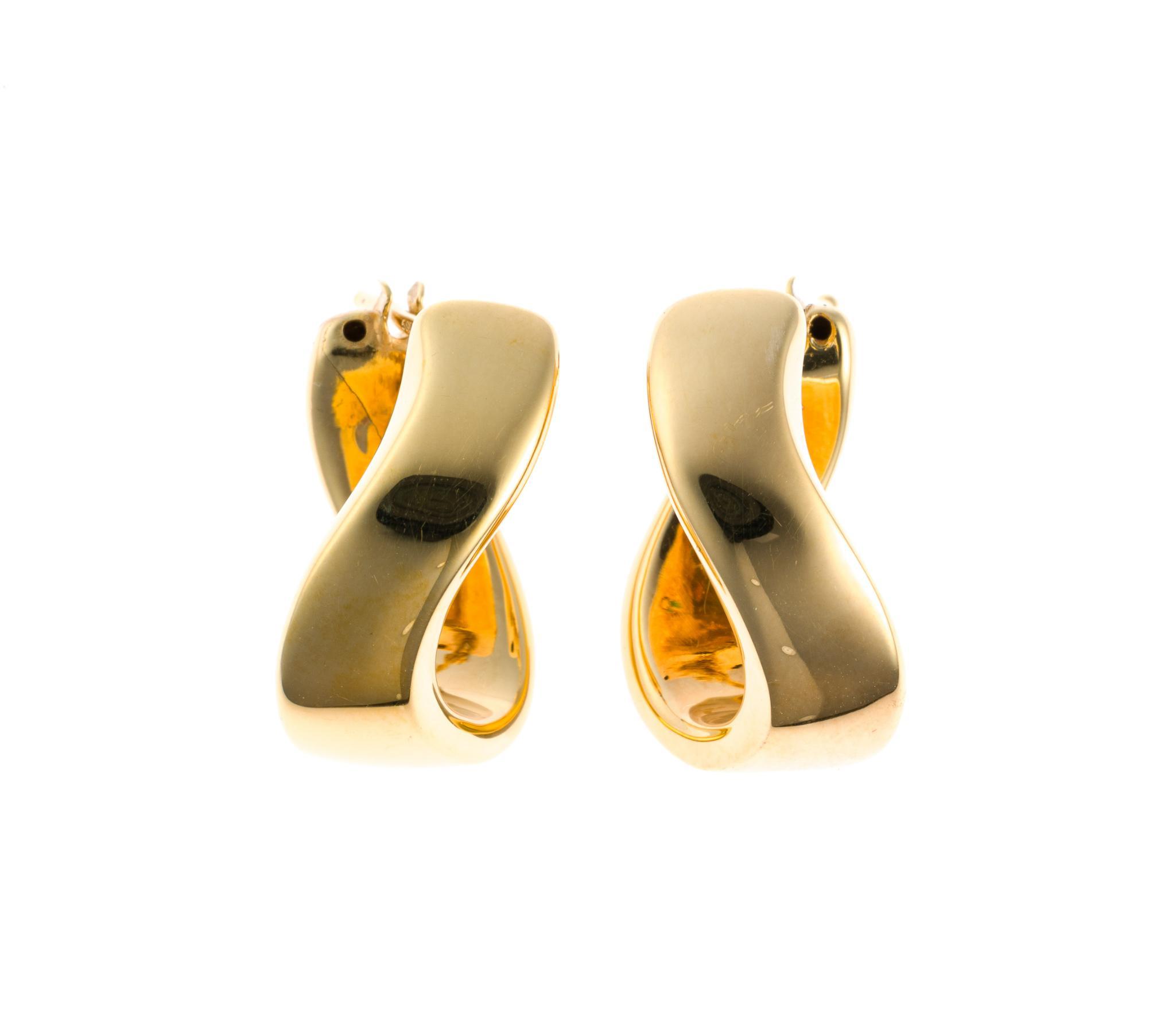 Italian 14K Gold Hoop Earrings