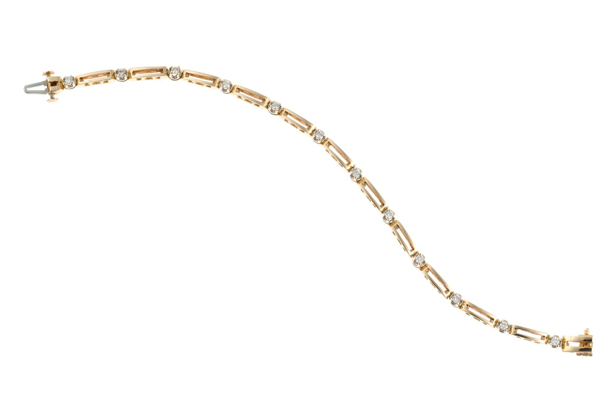 14K Gold and Diamond Bracelet