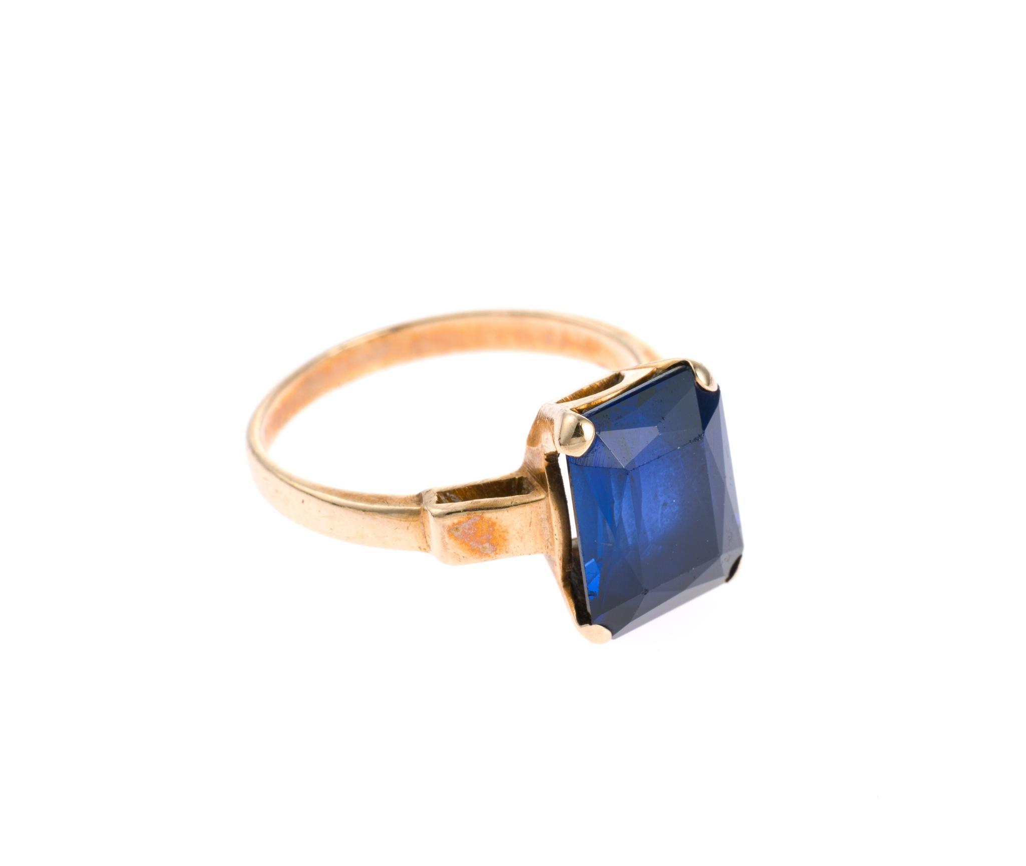 Art Deco 14K Gold Cocktail Ring