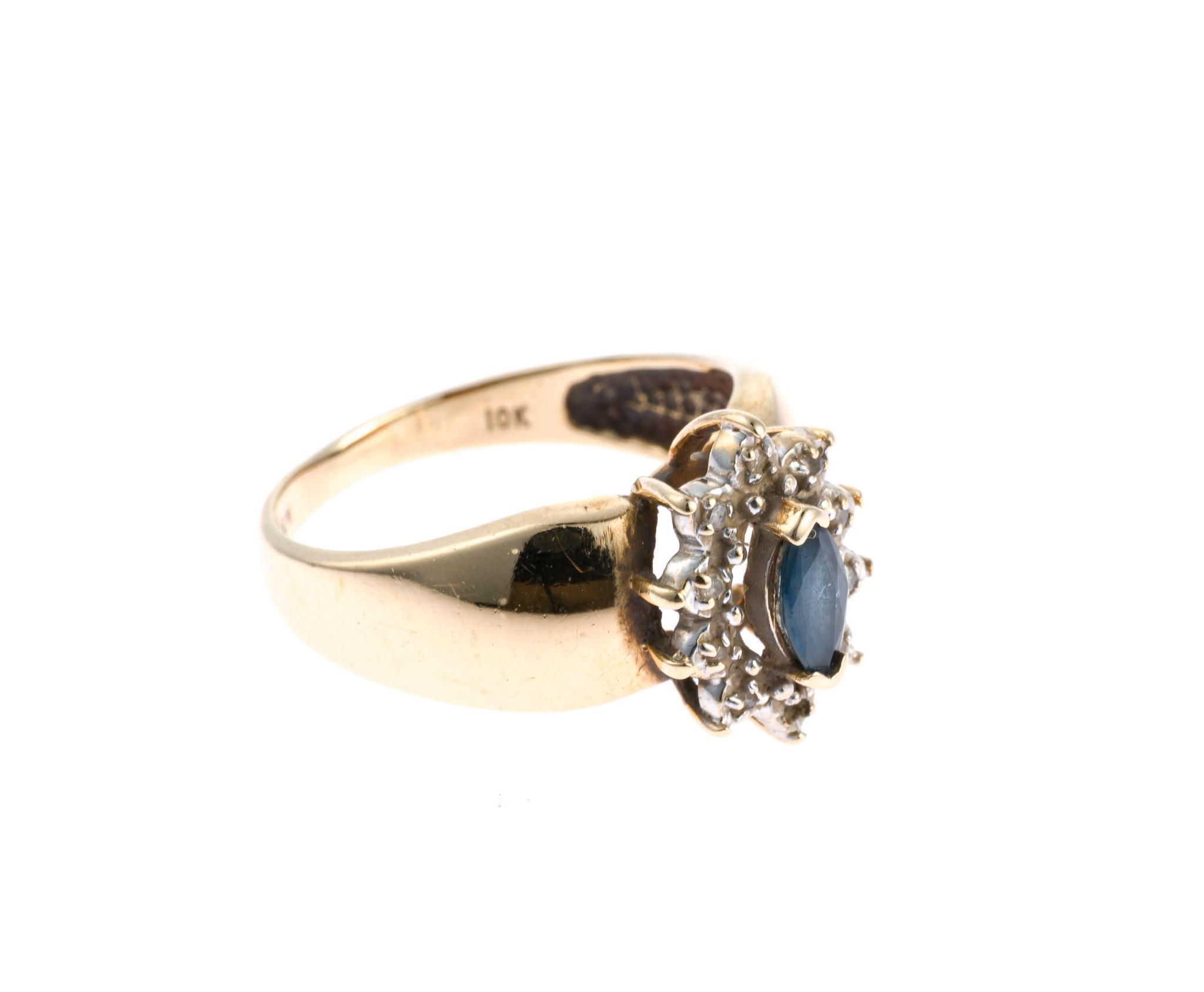 10K Gold and Gemstone Ring