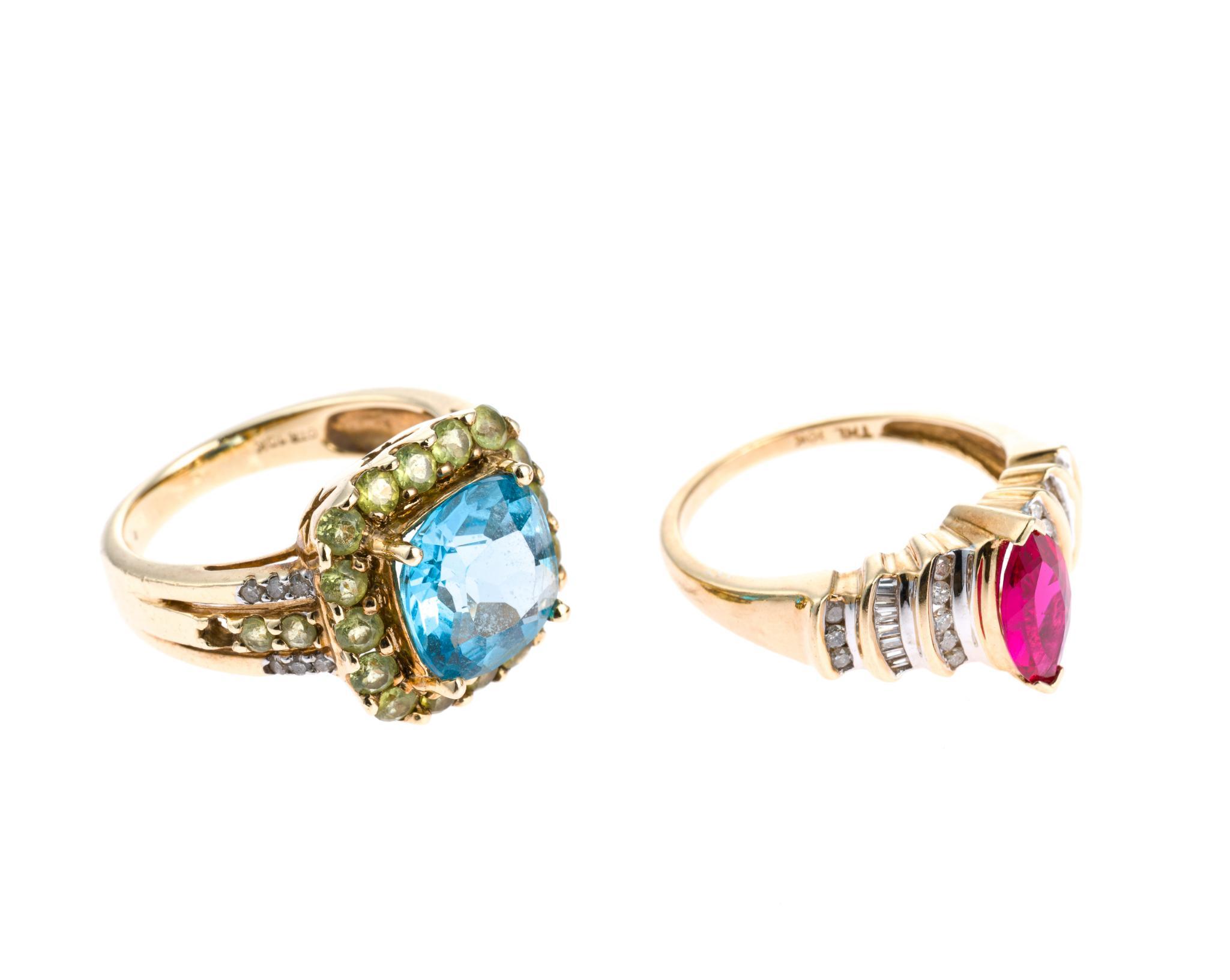 10K Gold and Gemstone Rings