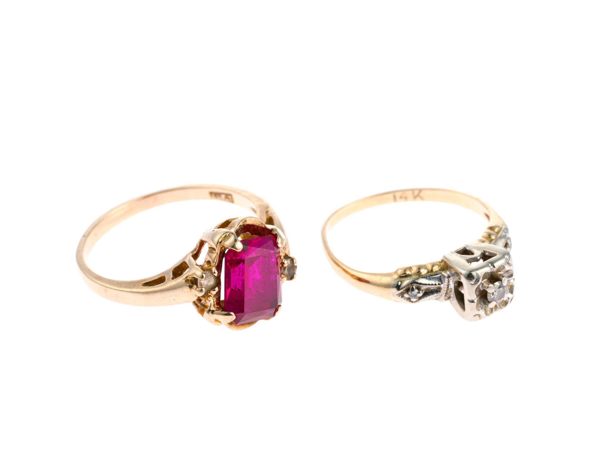 Vintage 10K and 14K Gold Rings