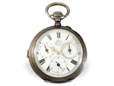 Pocket watch: extremely rare split-seconds chronograph, Bovet “Montre Universelle”, ca. 1890: 