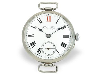 Wristwatch: large, early Pavel Buhre, “Officier” type, probably a Russian military watch from 