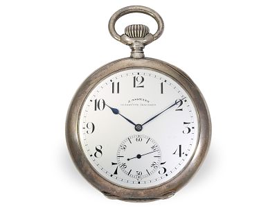 Pocket watch: Julius Assmann Glashütte observation chronometer “Ingenieur” with original box 