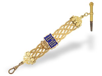 Historically significant chatelaine from a presentation watch, World War II, with crown and 