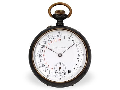 Pocket watch: probably a military navigation watch with 24-hour dial "Chronometre", ca. 1915: 