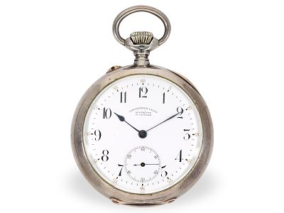 Pocket watch: large, fine Glash&uuml;tte precision watch, circa 1890, Union Glash&uuml;tte watch factory: 