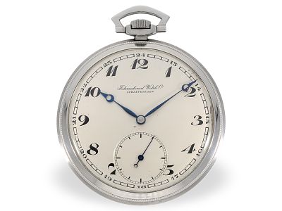 Pocket watch: very fine school watch from 1944 in steel, IWC Calibre 67: Ca. &Oslash;49mm, steel 