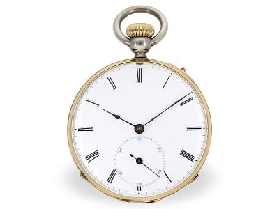 Pocket watch: interesting early crown-winding watch with experimental winding mechanism, Henri 
