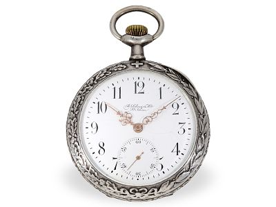 Pocket watch: Tir Cantonal Fribourg 1905 marksman's watch, Scherz & Cie. St. Imier: Ca. &Oslash;52mm 