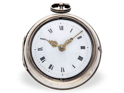 Pocket watch: early Irish pocket watch c. 1720, Thomas Parker Dublin: Ca. &Oslash;58mm, ca. 143g 