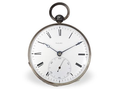 Pocket watch: rare German duplex watch, M. F. Illig Darmstadt, chronometer maker circa 1820: 