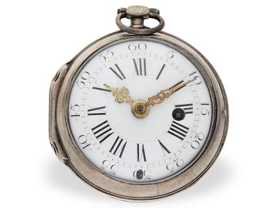 Pocket watch: early French verge watch circa 1745, Garnaud le Jeune of Toulouse, silver 
