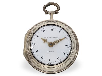 Pocket watch: rare paircase verge watch for the Ottoman market, Brockbanks London: Ca. &Oslash;54.5mm 