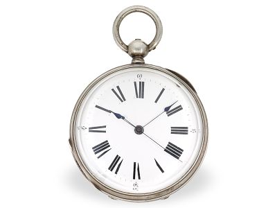 Pocket watch: rare, large deck watch for the Chinese market, Fleurier duplex, c. 1850: Ca. 