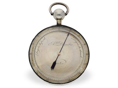 Thermometer: rare, early pocket thermometer in manner of Frederick Houriet, Delambre, Nantes 