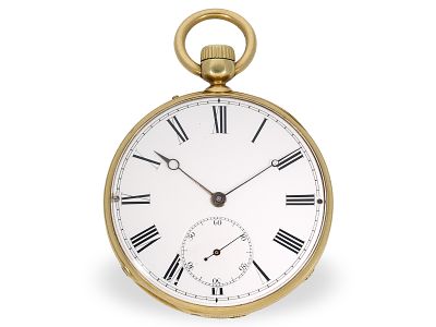Pocket watch: early precision pocket watch with crown winding, Le Roy Paris circa 1860: Ca. 
