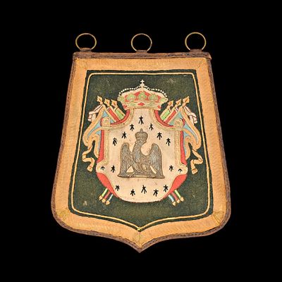 RARE SABRETACHE OF A HORSE-HUNTER OF THE OFFICER, IMPERIAL GUARD, FIRST EMPIRE MODEL. Item 