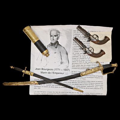 A unique set of items belonging to the pilot major of the French Navy Jean Bourgeois (1771-1847). 