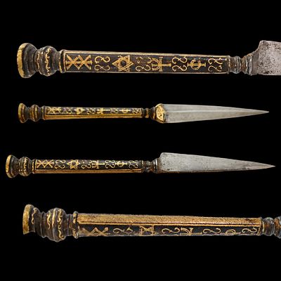 Very rare set of surgical instruments with gold inlay, Spain, 16th century. Item details 