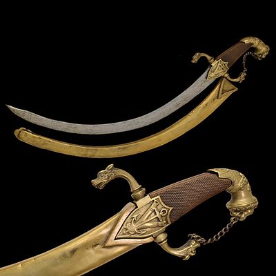 A Rare French, First Empire, Napoleonic Officer's Fleet Artillery, Dagger, Dirk, style a la Marengo