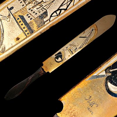 Extra Rare Presentation Paper Knife, blued and gilded, Zlatoust, Russia 1936. Item details 