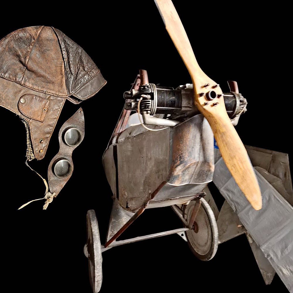 Extra rare Aircraft, variant of the HM8 - Pou du Ciel designed by Charles Dumont, 30s of the 20th C