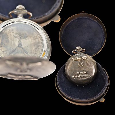 Commemorative Pocket Watch, Panzer Troops, 1942, Nazi Germany, Third Reich. Item details 