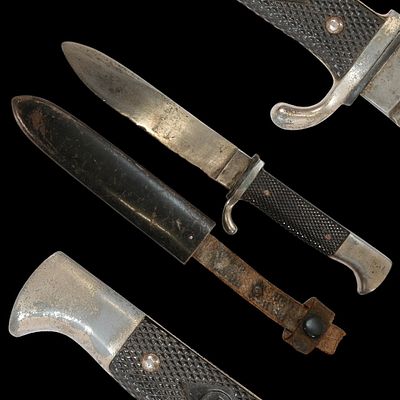 A WWII Nazi German Knife of members of the National Socialist youth organization Hitler Youth, HJ. 