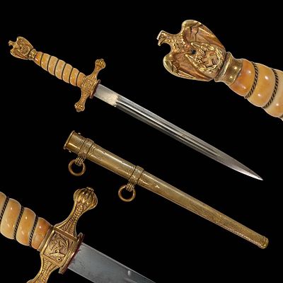 Original WWII German, Naval Officer's Dress Dagger (Kriegsmarine), circa 1938–1944. Item 