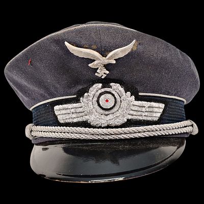 WWII Nazi Luftwaffe officer's cap. Item details 
Description 
WWII Nazi Luftwaffe officer's 