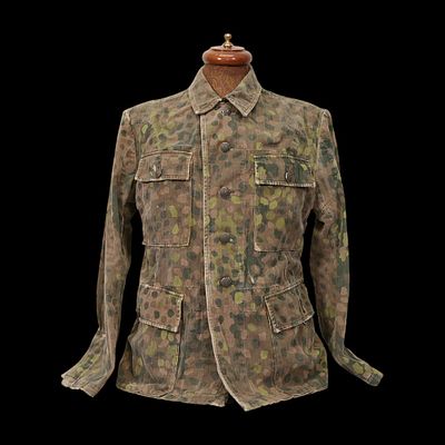 Rare WWII Nazi German SS "Dot 44" Camouflage Pattern Tunic (feldbluse). Item details 