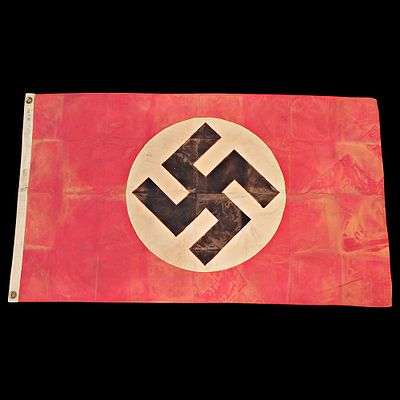 Rare WWII Nazi German original large double-sided flag, associated with the NSDAP. Item details 