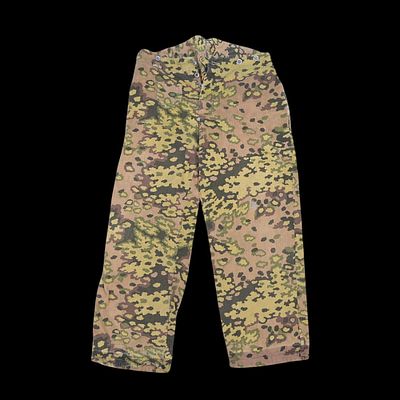 Rare WWII Nazi German Waffen-SS M43 Drill Pants in Oakleaf "A" Camouflage material. Item 