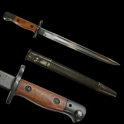 WW1, The Pattern 1907 bayonet, Mark 1, for Short Magazine Lee Enfield, England, Early 20th Century.