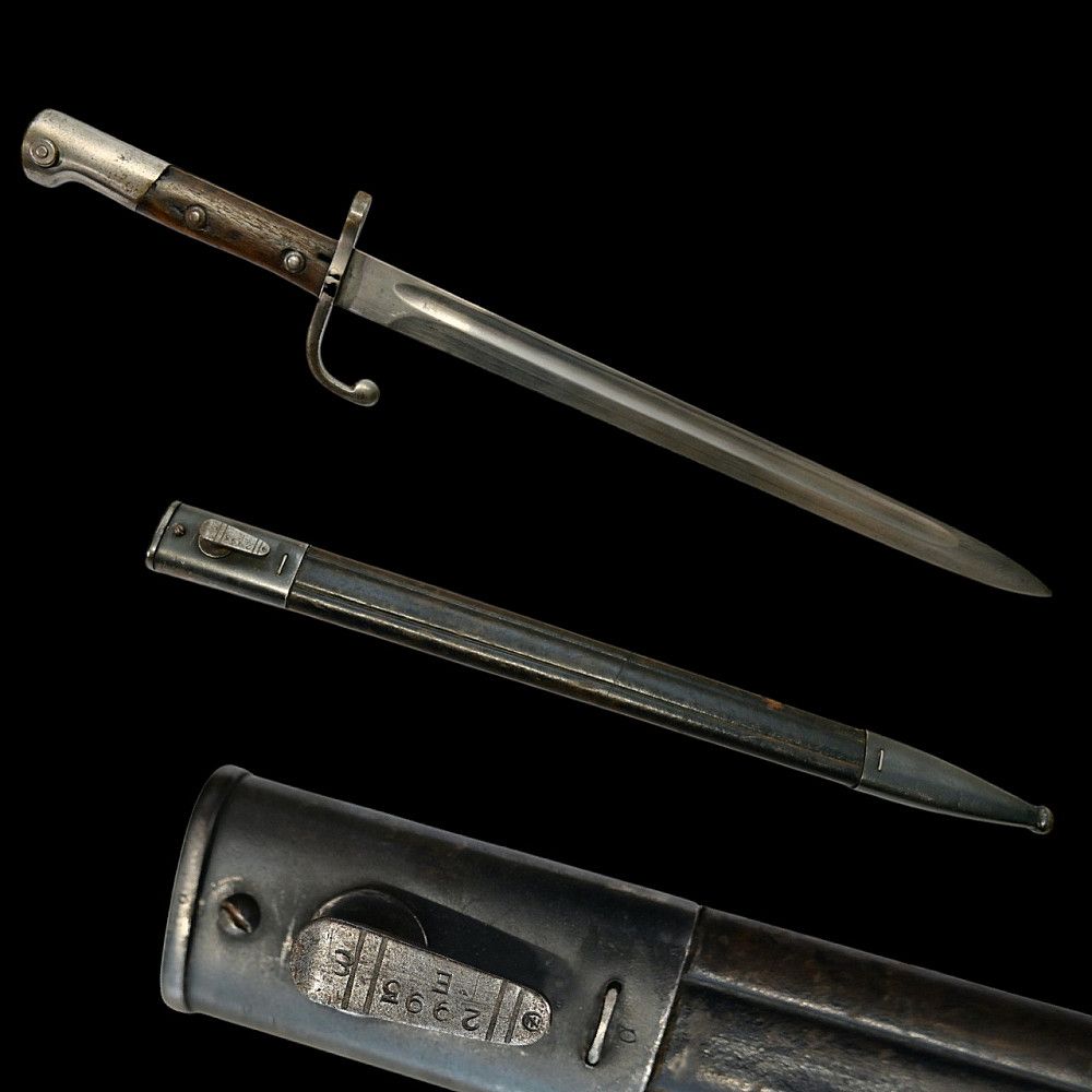 A Brazilian Model 1908 Mauser Bayonet with Original Scabbard. Item details 
Description 
A 