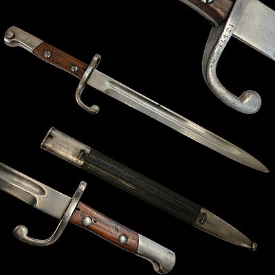 A Brazilian Model 1908 Mauser Bayonet with Original Scabbard. Item details 
Description 
A 